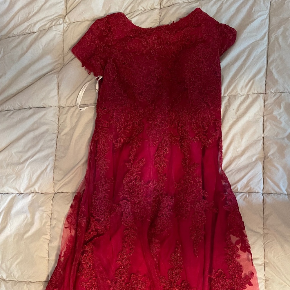 Burgundy dress
